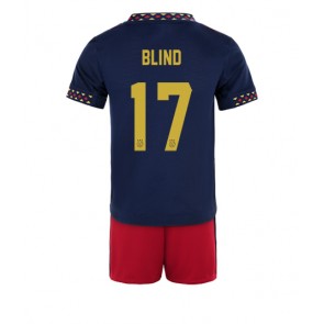 Ajax Daley Blind #17 kläder Barn 2022-23 Bortatröja Kortärmad (+ korta byxor)